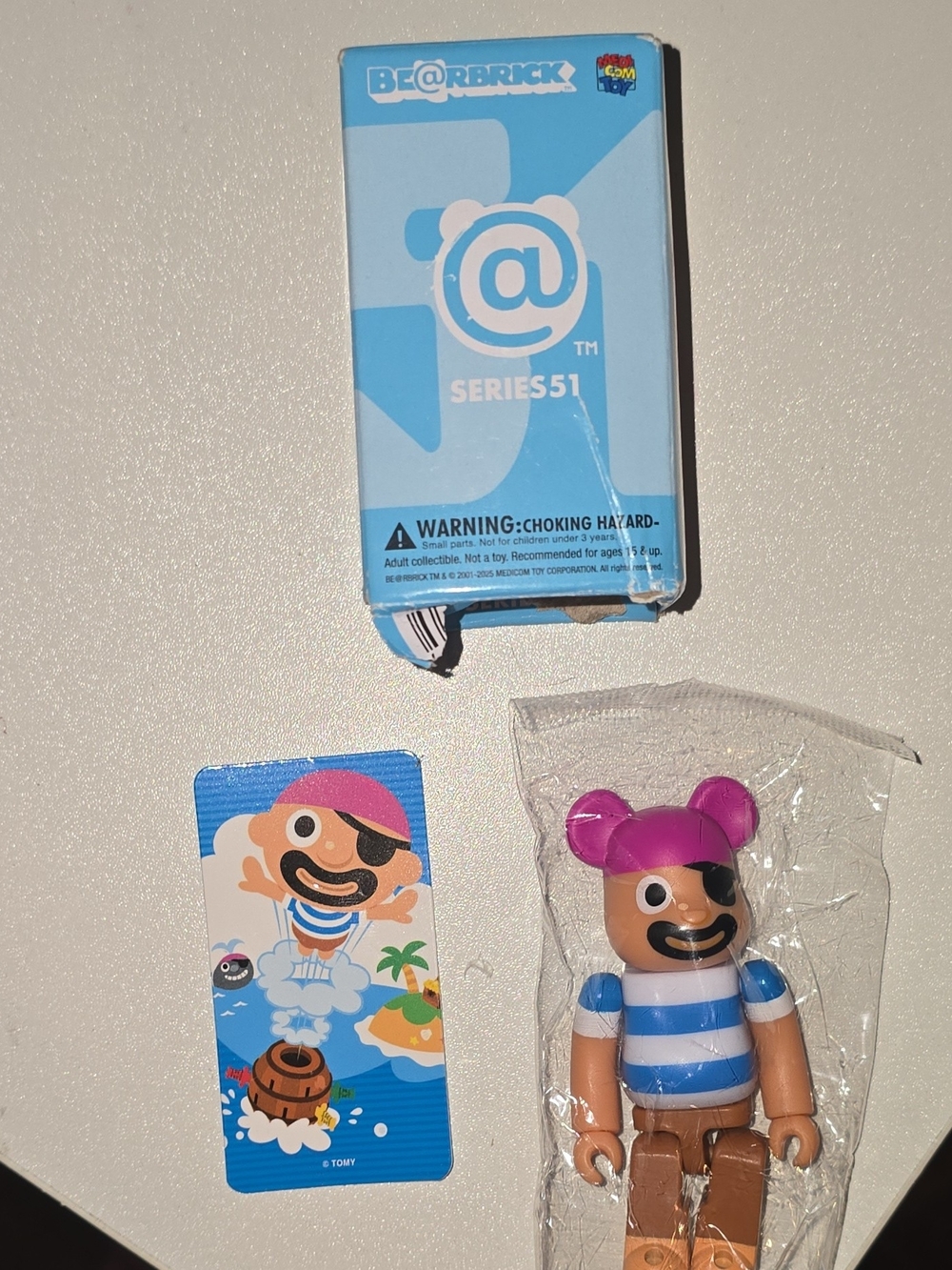 Bearbrick Series 51 Artist Tomy Pop-Up Pirate 100% with Card & Box Medicom